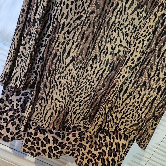 Phool Vintage Longline Layered Animal Print Maxi Dress - Picture 6 of 7